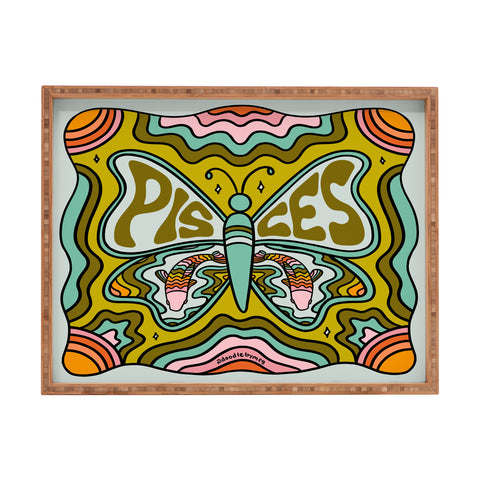 Doodle By Meg Pisces Butterfly Rectangular Tray