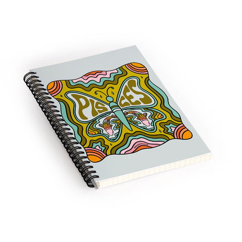 Doodle By Meg Pisces Butterfly Spiral Notebook