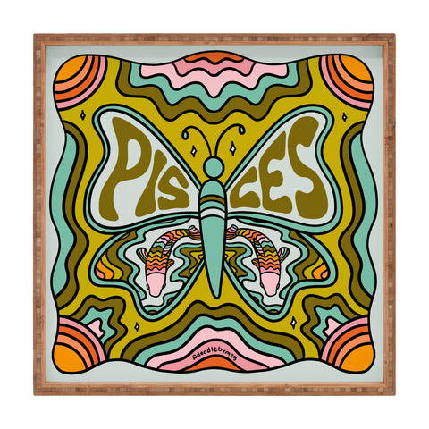 Doodle By Meg Pisces Butterfly Square Tray