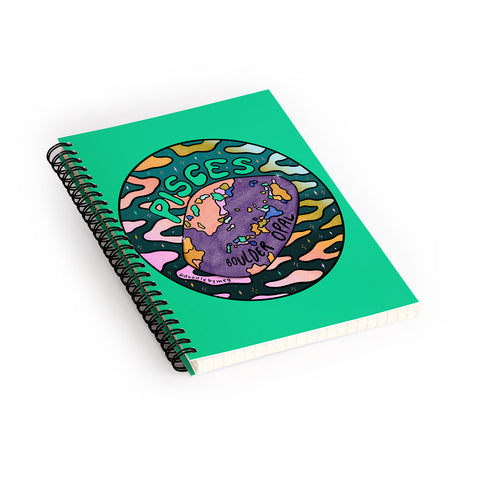 Doodle By Meg Pisces Crystal Spiral Notebook