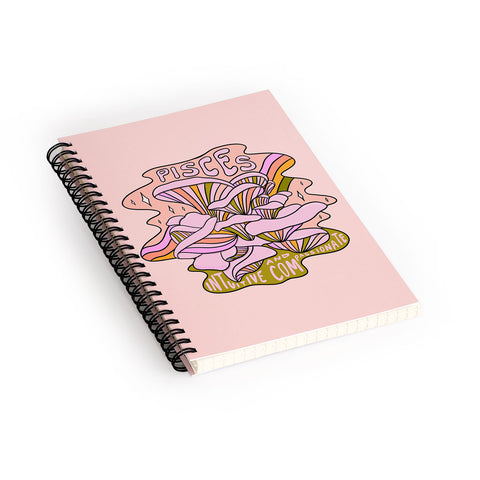 Doodle By Meg Pisces Mushroom Spiral Notebook