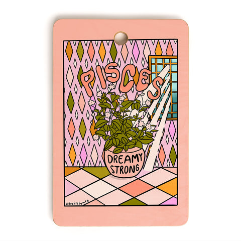 Doodle By Meg Pisces Plant Cutting Board Rectangle