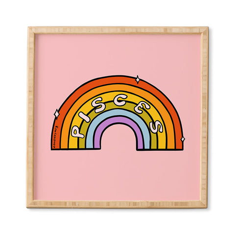 Doodle By Meg Pisces Rainbow Framed Wall Art