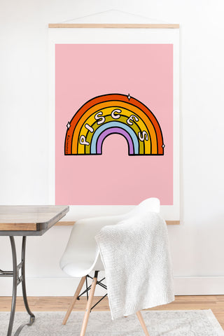 Doodle By Meg Pisces Rainbow Art Print And Hanger