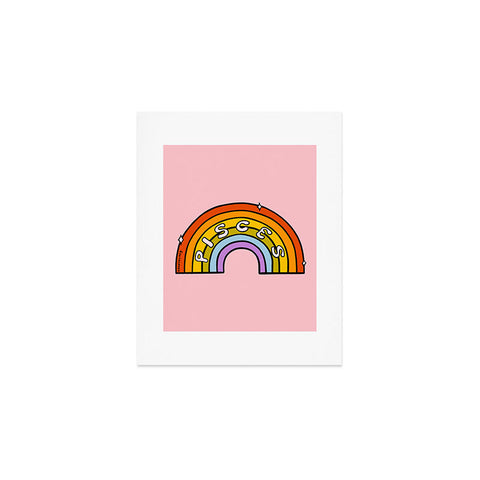 Doodle By Meg Pisces Rainbow Art Print