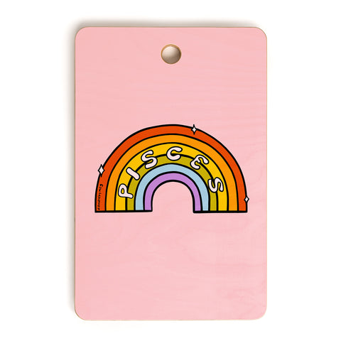 Doodle By Meg Pisces Rainbow Cutting Board Rectangle