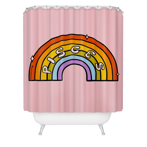 Doodle By Meg Pisces Rainbow Shower Curtain