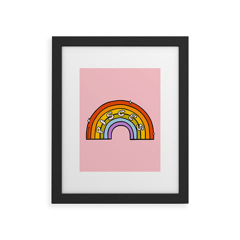 Doodle By Meg Pisces Rainbow Framed Art Print