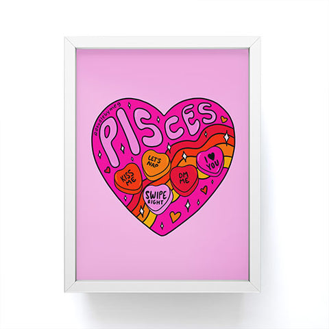 Doodle By Meg Pisces Valentine Framed Mini Art Print