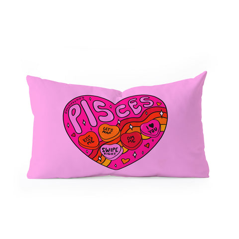 Doodle By Meg Pisces Valentine Oblong Throw Pillow