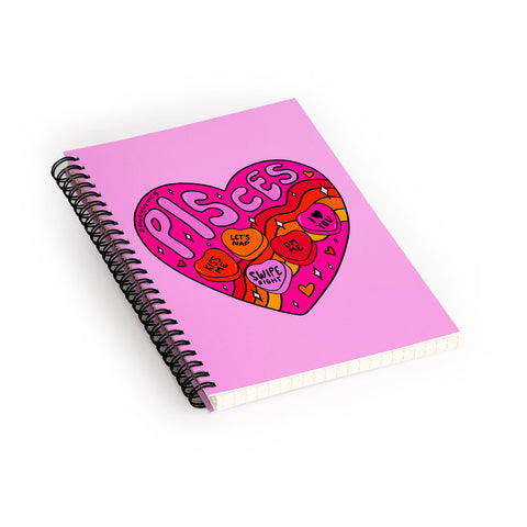 Doodle By Meg Pisces Valentine Spiral Notebook