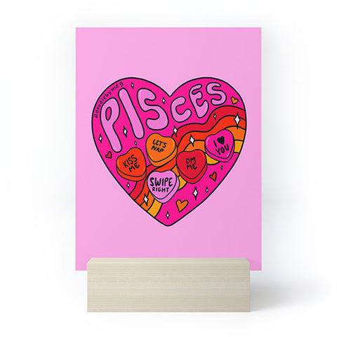Doodle By Meg Pisces Valentine Mini Art Print