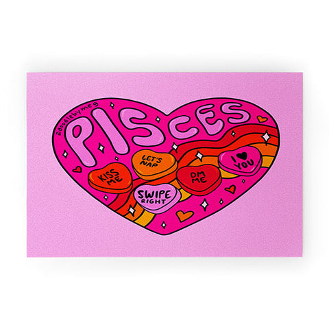Doodle By Meg Pisces Valentine Welcome Mat