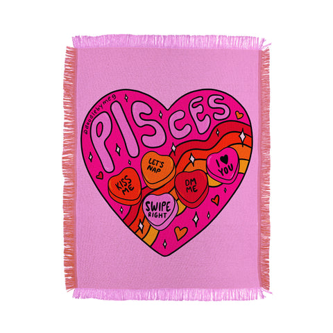 Doodle By Meg Pisces Valentine Throw Blanket