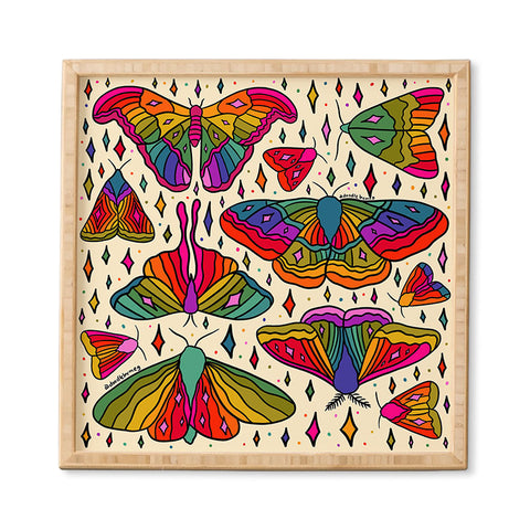 Doodle By Meg Rainbow Moth Print Framed Wall Art