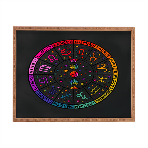 Doodle By Meg Rainbow Zodiac Wheel Rectangular Tray