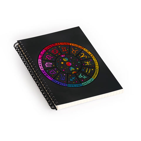 Doodle By Meg Rainbow Zodiac Wheel Spiral Notebook