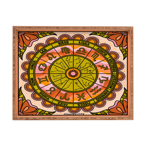 Doodle By Meg Retro Zodiac Wheel Rectangular Tray