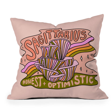 Doodle By Meg Sagittarius Mushroom Outdoor Throw Pillow