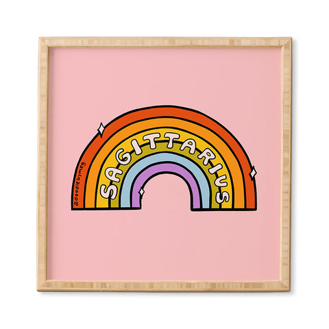 Doodle By Meg Sagittarius Rainbow Framed Wall Art