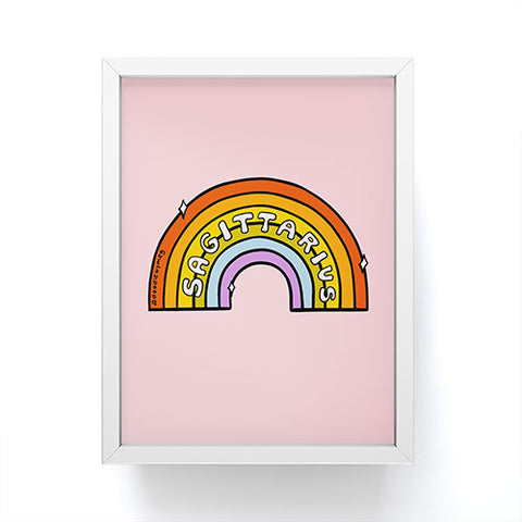 Doodle By Meg Sagittarius Rainbow Framed Mini Art Print