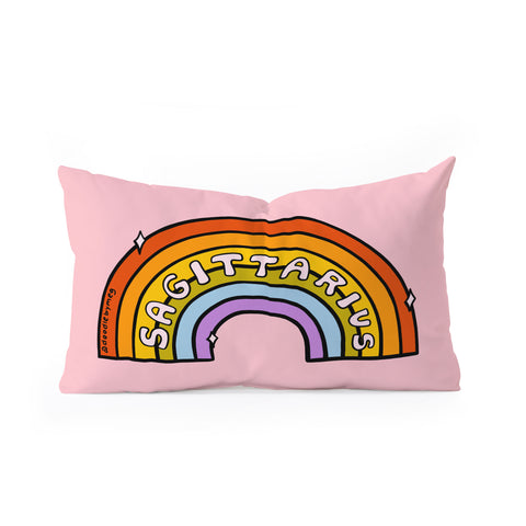 Doodle By Meg Sagittarius Rainbow Oblong Throw Pillow