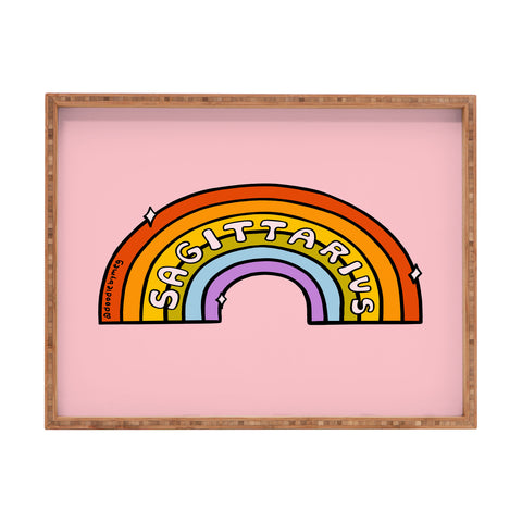 Doodle By Meg Sagittarius Rainbow Rectangular Tray