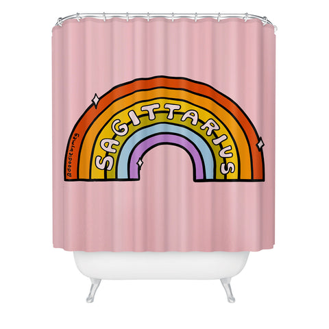 Doodle By Meg Sagittarius Rainbow Shower Curtain