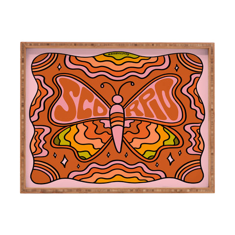 Doodle By Meg Scorpio Butterfly Rectangular Tray