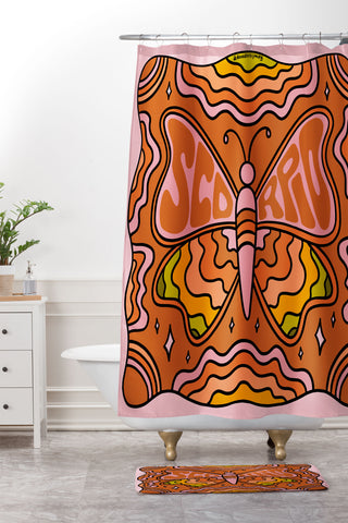 Doodle By Meg Scorpio Butterfly Shower Curtain And Mat