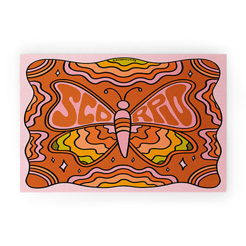 Doodle By Meg Scorpio Butterfly Welcome Mat