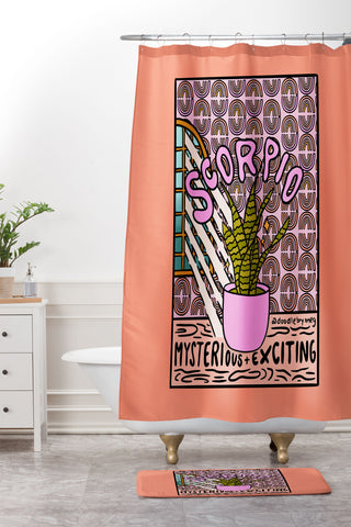 Doodle By Meg Scorpio Plant Shower Curtain And Mat