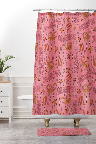 Doodle By Meg Scorpio Print Shower Curtain And Mat