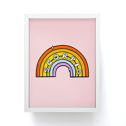 Doodle By Meg Scorpio Rainbow Framed Mini Art Print