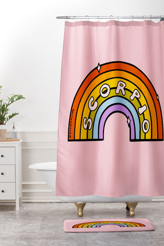 Doodle By Meg Scorpio Rainbow Shower Curtain And Mat