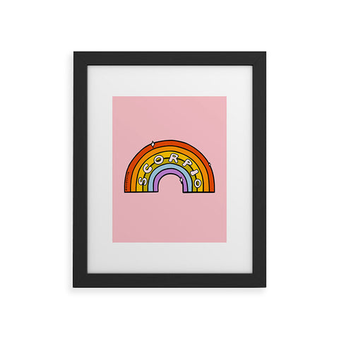 Doodle By Meg Scorpio Rainbow Framed Art Print