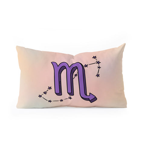 Doodle By Meg Scorpio Symbol Oblong Throw Pillow