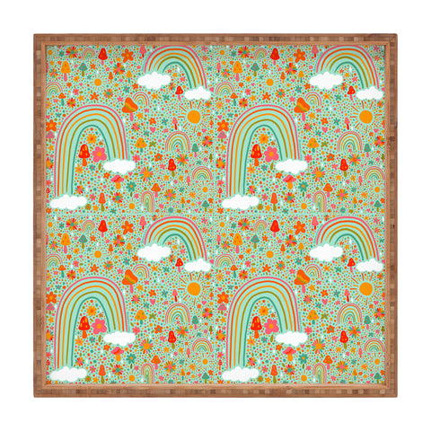 Doodle By Meg Spring Rainbow Print Square Tray