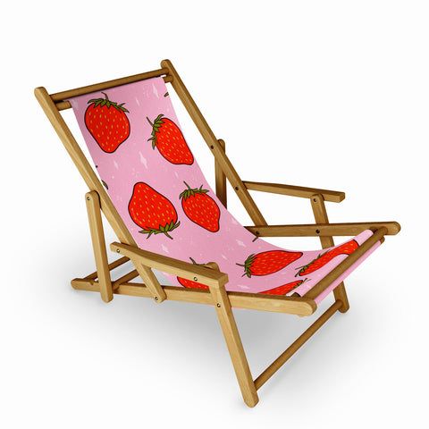 Doodle By Meg Strawberry Print Sling Chair