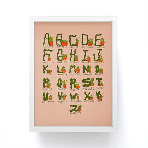 Doodle By Meg Succulent Alphabet Framed Mini Art Print
