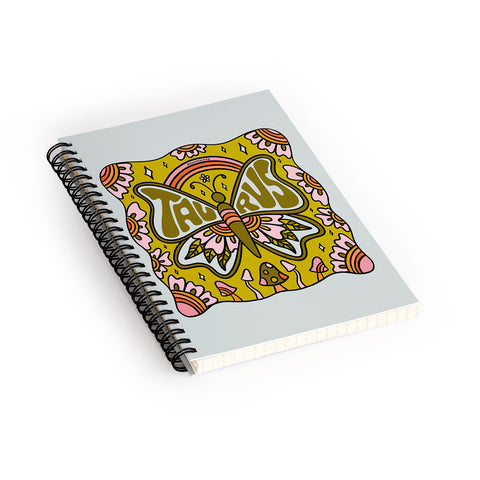 Doodle By Meg Taurus Butterfly Spiral Notebook