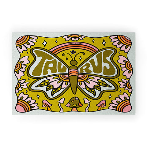 Doodle By Meg Taurus Butterfly Welcome Mat