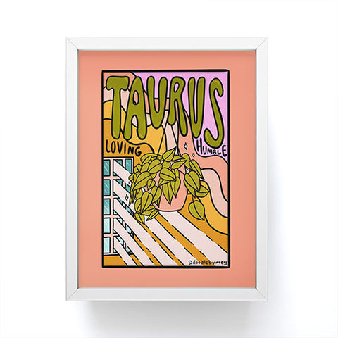 Doodle By Meg Taurus Plant Framed Mini Art Print