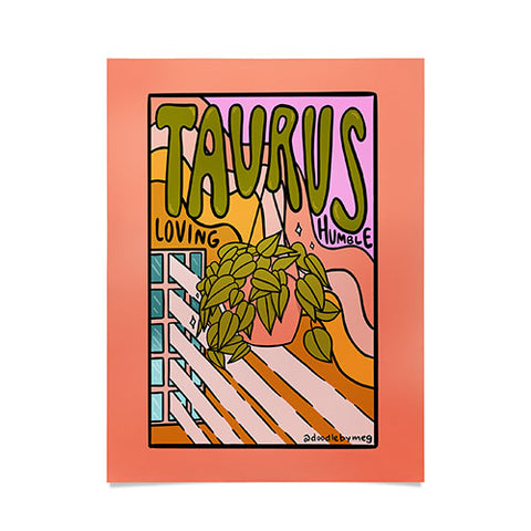 Doodle By Meg Taurus Plant Poster