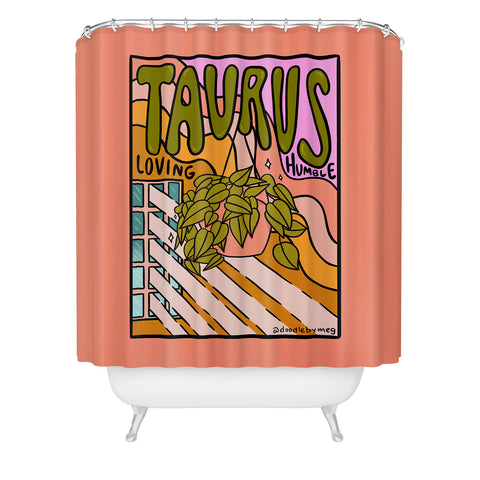 Doodle By Meg Taurus Plant Shower Curtain