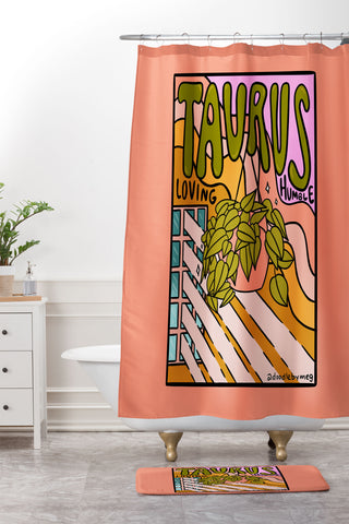 Doodle By Meg Taurus Plant Shower Curtain And Mat