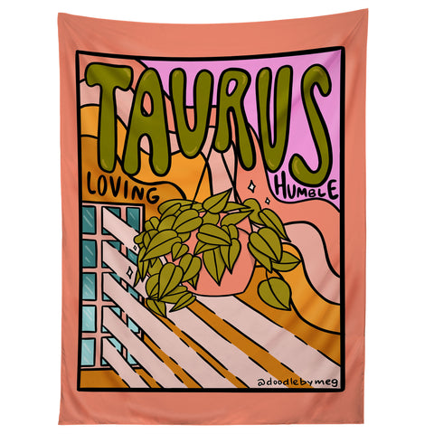 Doodle By Meg Taurus Plant Tapestry