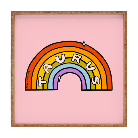 Doodle By Meg Taurus Rainbow Square Tray
