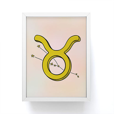 Doodle By Meg Taurus Symbol Framed Mini Art Print