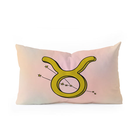 Doodle By Meg Taurus Symbol Oblong Throw Pillow